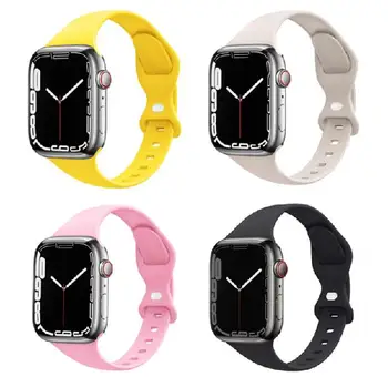 популярная новая силиконовая петля для ремешка Apple Watch Band 41/45 мм 49Ultra SE8 7 6 5 Ремешок для iWatch 38/42 мм 40 мм 44 мм 4 3 2 1 Correa