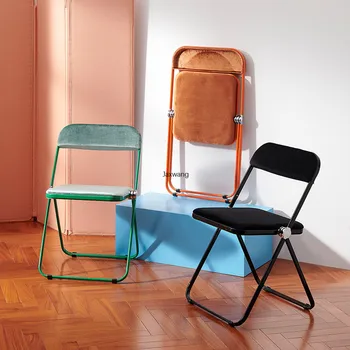 Прозрачный стул для гостиной, Акриловый Стул, Складной Креативный стул для макияжа, Мебель для дома, Модные стулья для комода с фланелевой спинкой