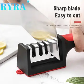 Профессиональная точилка для ножей, удобный и быстрый инструмент для заточки на нескользящей основе, удобный кухонный инструмент для всех ножей, Руководство пользователя