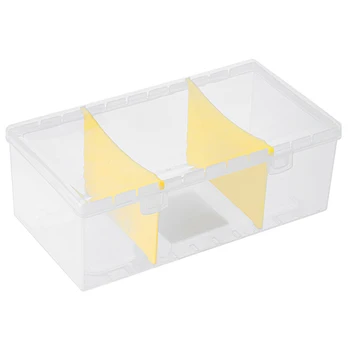 Прямоугольный Настольный ящик для хранения с крышкой, Штабелируемый Косметический Органайзер большой емкости, Практичная Штабелируемая коробка для сортировки мелких предметов