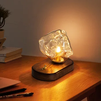 Ретро-интернет-знаменитость, ледяная лампа, прикроватная лампа для спальни, диван для гостиной, ощущение атмосферы, украшение для кабинета, модель зарядки маленький n