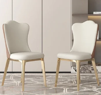 Роскошные обеденные стулья, домашние рестораны, современные, минималистичные, высококачественные стулья со спинкой, креативные стулья с мягкой обивкой