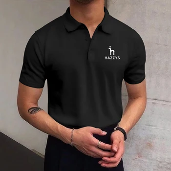 Рубашка поло мужская летняя модная брендовая деловая повседневная футболка с отворотом в деловом стиле, корейская версия, трендовый универсальный мужской топ