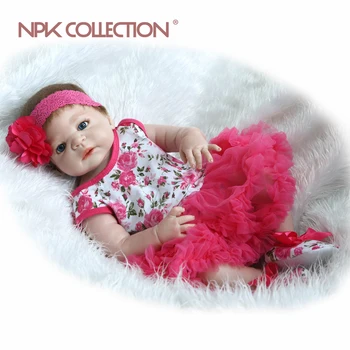 ручной работы возрожденный ребенок 57 см 23 дюйма полная виниловая кукла реалистичный новорожденный ребенок спящая кукла Рождественский Подарок сладкий ребенок