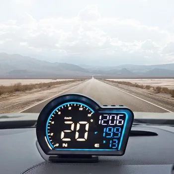 Светодиодный автоматический спидометр с головным дисплеем G16, интеллектуальное цифровое напоминание о тревоге, HUD GPS для автомобильных аксессуаров, бортовой компьютер автомобиля с напряжением 5 В