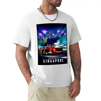 СИНГАПУР: футболка с рекламным принтом для автогонок Grand Prix, быстросохнущая футболка, футболка с графическим рисунком, мужская футболка