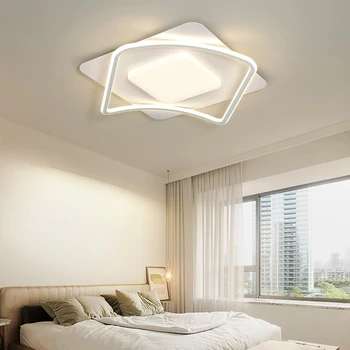 Современный светодиодный потолочный светильник для спальни, освещения кухни, 50 Вт, 55 Вт, освещения гостиной, Ультратонкий светодиодный потолочный светильник с регулируемой яркостью на радиоуправлении