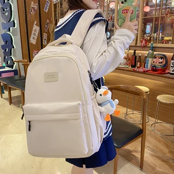 Стильный высококачественный водонепроницаемый нейлоновый женский рюкзак для девочки-подростка, школьная сумка в корейском стиле, студенческая сумка для колледжа, рюкзак для ноутбука