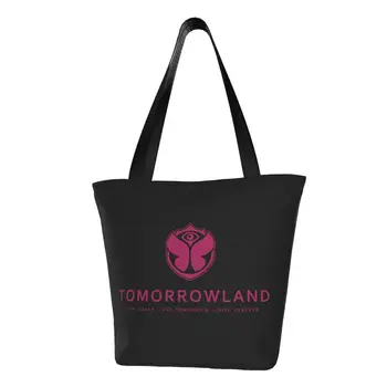Сумка для покупок Tomorrowland, женская холщовая сумка через плечо, портативная Бельгийская сумка для фестиваля электронной танцевальной музыки, сумки для покупок