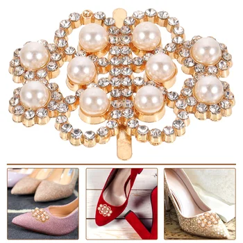 Украшение для женской обуви Элегантным зажимом для обуви со стразами, съемным украшением в виде кристаллов на высоком каблуке