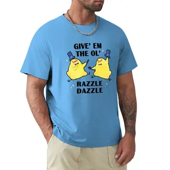 Футболка Razzle Dazzle Birdblobs, футболки по индивидуальному заказу, одежда с аниме, мужские футболки с рисунком в стиле хип-хоп