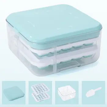 Хорошая герметичность 1 комплект Прочный лоток для кубиков льда Коробка для хранения льда Низкотемпературная форма для кубиков льда Многоразовые кухонные принадлежности