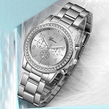 Часы женские кварцевые со стальным ремешком, студенческий подарок на день рождения подруге, модные легкие роскошные часы с темпераментом