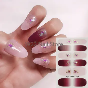 Японский стиль 3D Наклейка для дизайна ногтей акварельные наклейки Дизайнерское Полное покрытие Клейкие наклейки для ногтей Украшения Слайдеры Маникюр