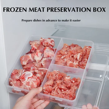 Ящик для хранения продуктов в холодильнике, Штабелируемые морозильные контейнеры для хранения фруктов и овощей, мяса